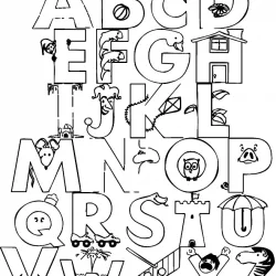 Letras (Alfabeto) para imprimir e colorir