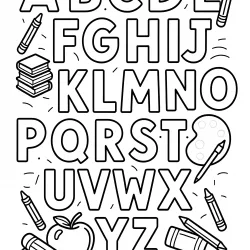Letras (Alfabeto) para imprimir e colorir