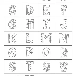 Letras (Alfabeto) para imprimir e colorir