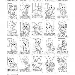Letras (Alfabeto) para imprimir e colorir