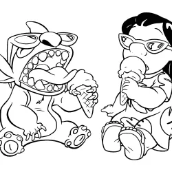 Lilo e Stitch para imprimir e colorir
