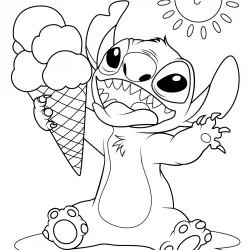 Lilo e Stitch para imprimir e colorir