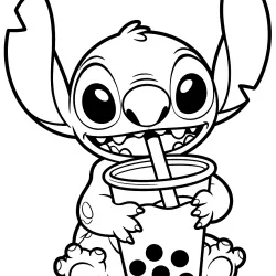 Lilo e Stitch para imprimir e colorir