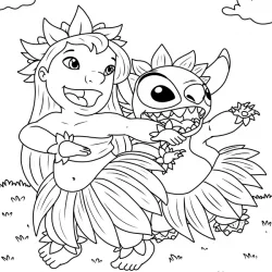 Lilo e Stitch para imprimir e colorir