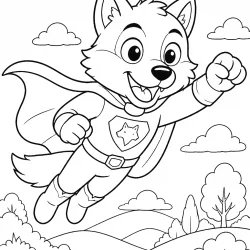 Lobo para imprimir e colorir