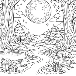 Lua para imprimir e colorir