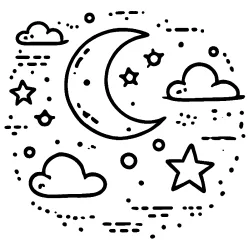 Lua para imprimir e colorir