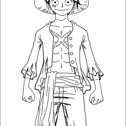 Luffy para imprimir e colorir