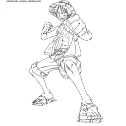 Luffy para imprimir e colorir