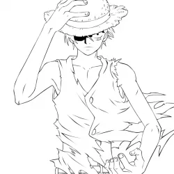 Luffy para imprimir e colorir