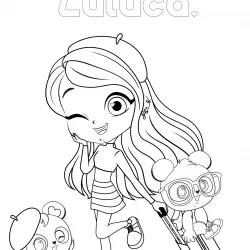 Luluca para imprimir e colorir