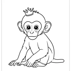 Macacos para imprimir e colorir