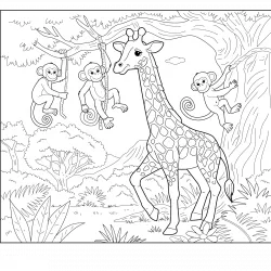 Macacos para imprimir e colorir