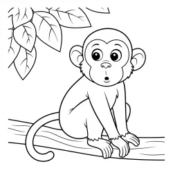 Macacos para imprimir e colorir