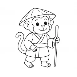 Macacos para imprimir e colorir