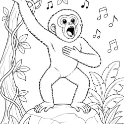 Macacos para imprimir e colorir