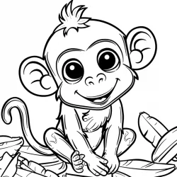 Macacos para imprimir e colorir