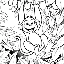 Macacos para imprimir e colorir