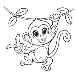 Macacos para imprimir e colorir