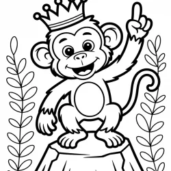 Macacos para imprimir e colorir