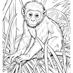 Macacos para imprimir e colorir