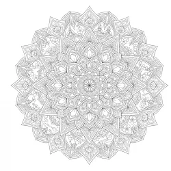 Mandala para imprimir e colorir