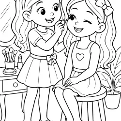 Maquiagem para imprimir e colorir