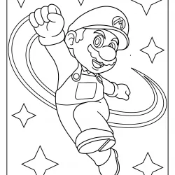 Mario Bros para imprimir e colorir