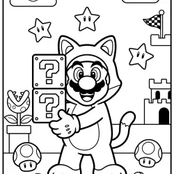 Mario Bros para imprimir e colorir
