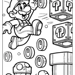 Mario Bros para imprimir e colorir