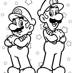 Mario Bros para imprimir e colorir