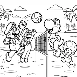 Mario Bros para imprimir e colorir