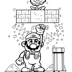 Mario Bros para imprimir e colorir