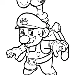 Mario Bros para imprimir e colorir