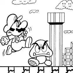 Mario Bros para imprimir e colorir
