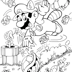 Mario Bros para imprimir e colorir