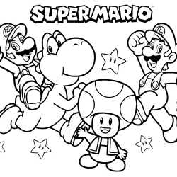 Mario Bros para imprimir e colorir