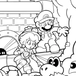 Mario Bros para imprimir e colorir