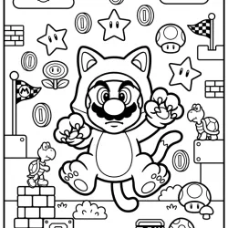 Mario Bros para imprimir e colorir
