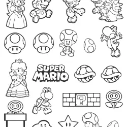 Mario Bros para imprimir e colorir
