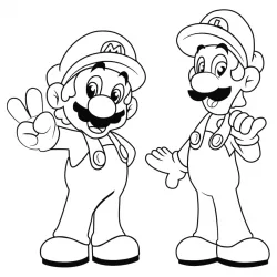Mario Bros para imprimir e colorir