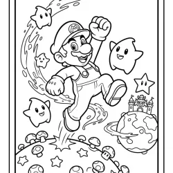 Mario Bros para imprimir e colorir