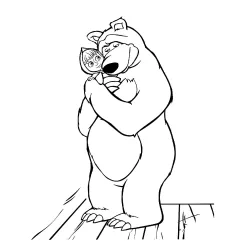 Masha e o Urso para imprimir e colorir