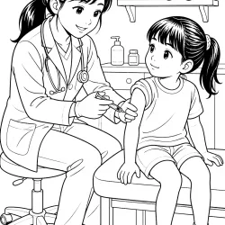 Médico para imprimir e colorir