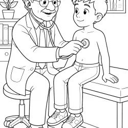 Médico para imprimir e colorir