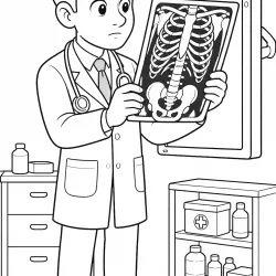 Médico para imprimir e colorir