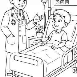 Médico para imprimir e colorir