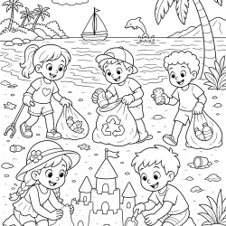Meio Ambiente para imprimir e colorir