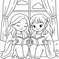 Meninas para imprimir e colorir