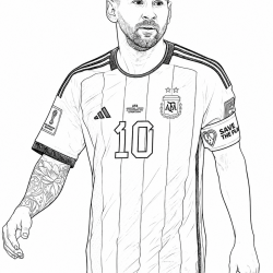 Messi para imprimir e colorir